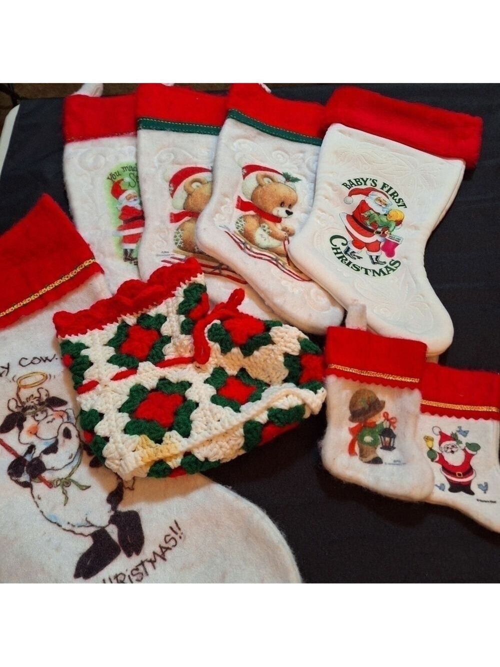 Vintage Christmas Stockings Lot